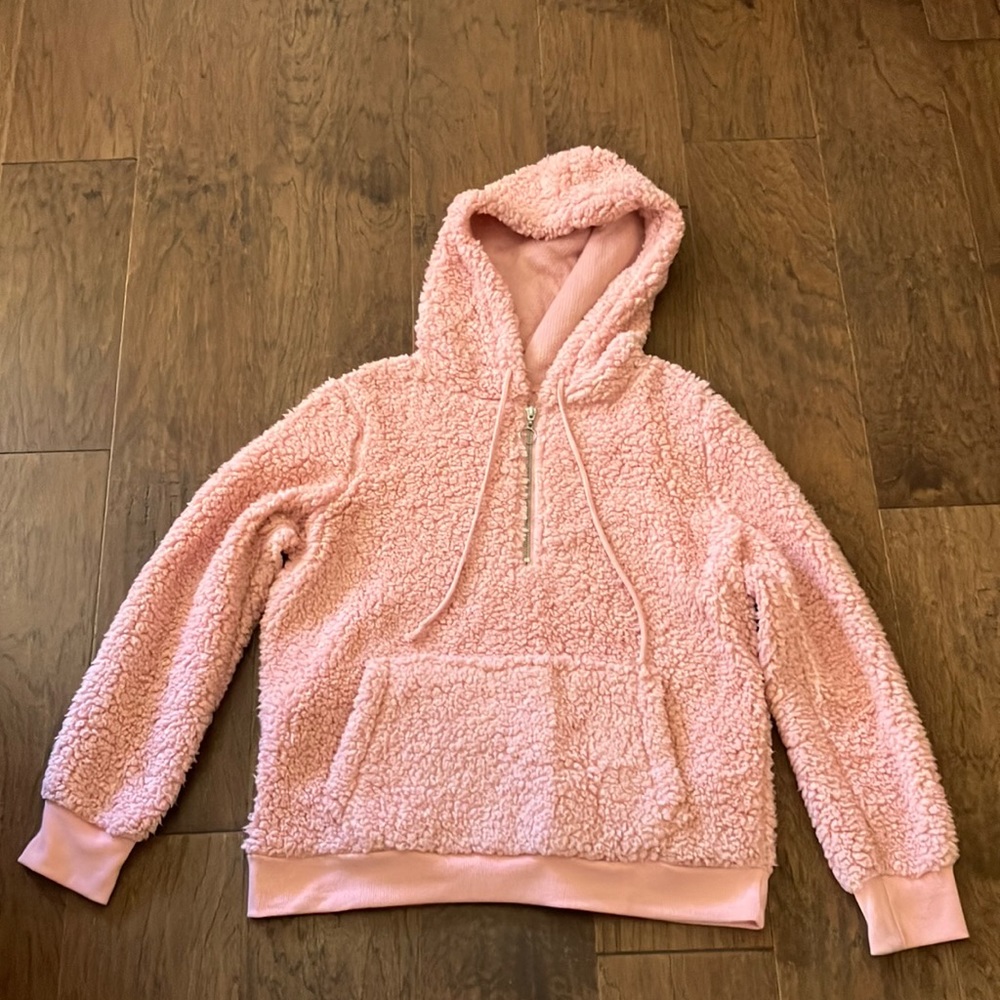 Pink fuzzy hoodie